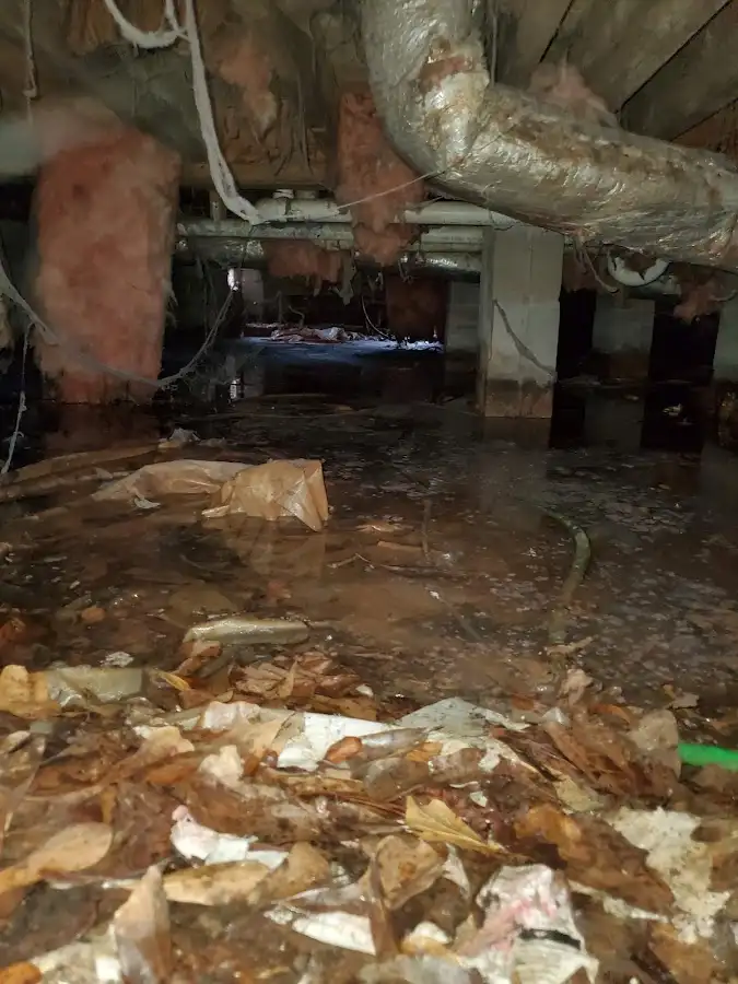 Crawl space flood assessment for Commercial Water Damage Restoration in Logan